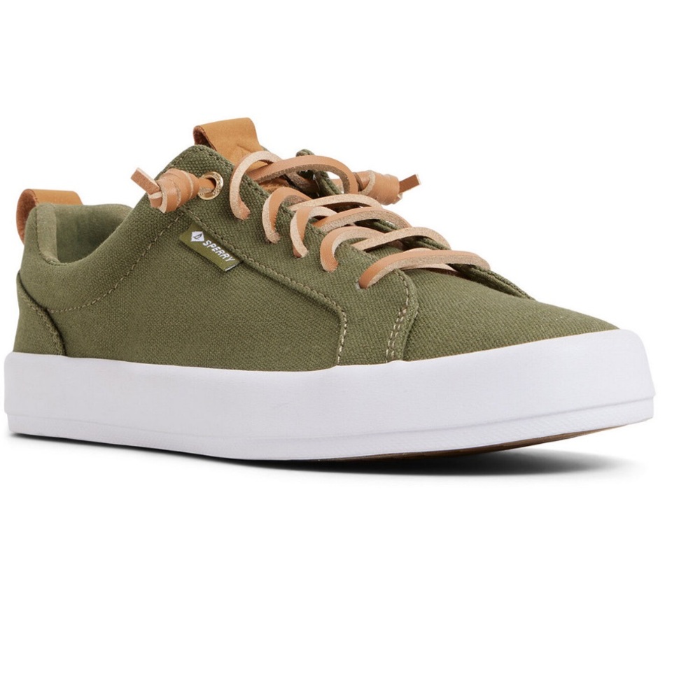 Sperry Olive Canvas Sneakers